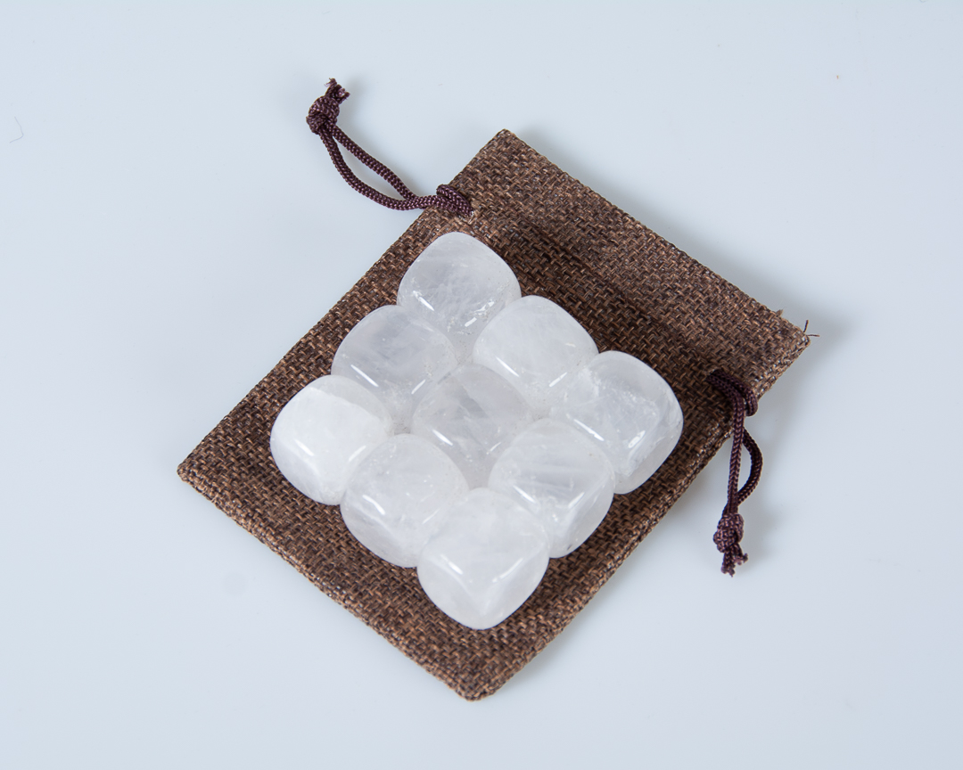 Gemstone Whisky Stones (9 Cubes With Jute Freezing Pouch)